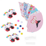 Birthday Funny Glasses and Foldable Party Cone Hats Birthday Supplies for Kids Adults - Low Angle