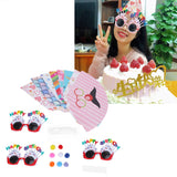 Birthday Funny Glasses and Foldable Party Cone Hats Birthday Supplies for Kids Adults
