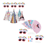 Birthday Funny Glasses and Foldable Party Cone Hats Birthday Supplies for Kids Adults