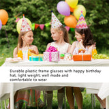 Birthday Funny Glasses and Foldable Party Cone Hats Birthday Supplies for Kids Adults