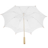 Lace Umbrella Wedding Bridal Parasol Umbrella for Photography Props Wedding SuppliesL White