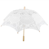 Lace Umbrella Wedding Bridal Parasol Umbrella for Photography Props Wedding SuppliesL White
