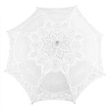 Lace Umbrella Wedding Bridal Parasol Umbrella for Photography Props Wedding SuppliesL White