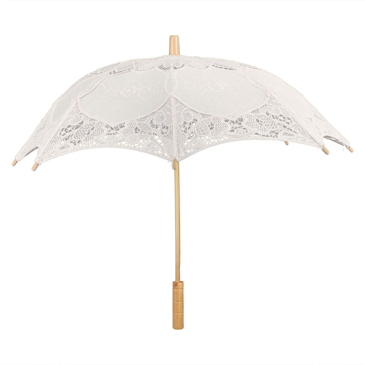 Lace Umbrella Wedding Bridal Parasol Umbrella for Photography Props Wedding SuppliesL Beige