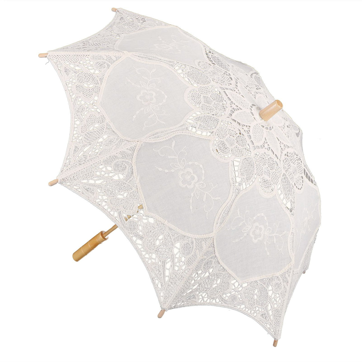 Lace Umbrella Wedding Bridal Parasol Umbrella for Photography Props Wedding SuppliesL Beige