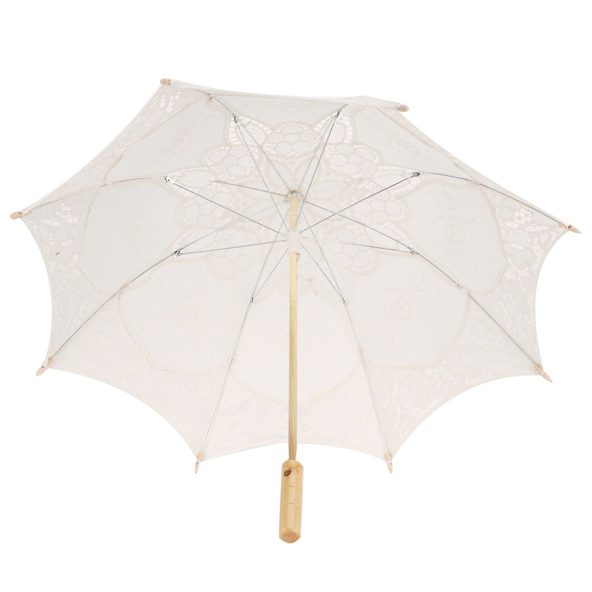 Lace Umbrella Wedding Bridal Parasol Umbrella for Photography Props Wedding SuppliesL Beige
