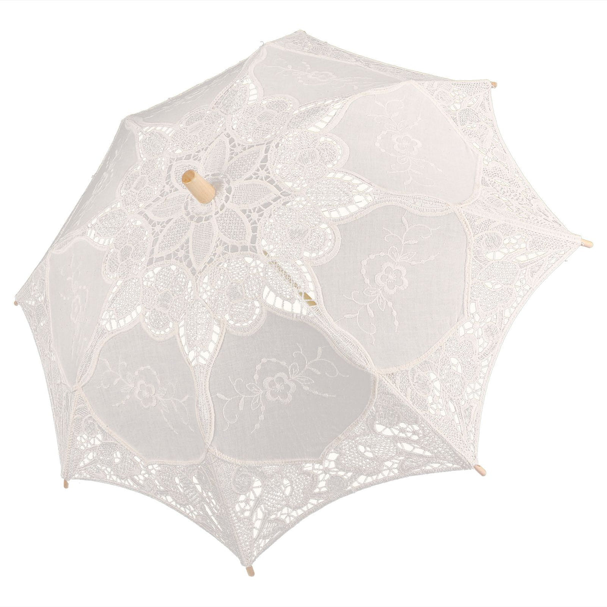 Lace Umbrella Wedding Bridal Parasol Umbrella for Photography Props Wedding SuppliesL Beige