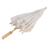 Lace Umbrella Wedding Bridal Parasol Umbrella for Photography Props Wedding SuppliesL Beige - Low Angle