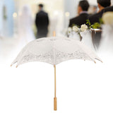Lace Umbrella Wedding Bridal Parasol Umbrella for Photography Props Wedding SuppliesL Beige
