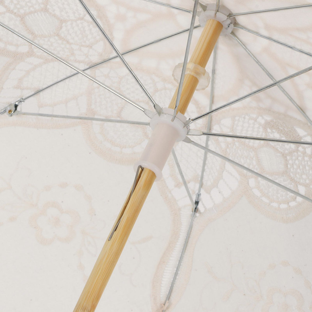 Lace Umbrella Wedding Bridal Parasol Umbrella for Photography Props Wedding SuppliesL Beige