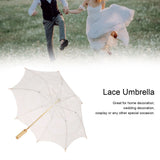 Lace Umbrella Wedding Bridal Parasol Umbrella for Photography Props Wedding SuppliesL Beige
