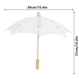 Lace Umbrella Wedding Bridal Parasol Umbrella for Photography Props Wedding SuppliesS White - Extra Image