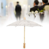 Lace Umbrella Wedding Bridal Parasol Umbrella for Photography Props Wedding SuppliesS Beige - Extra Image