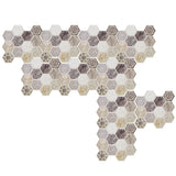 10Pcs Self Adhesive Sticker Background PVC Wall Decal Tile Sticker Home Decoration - Rear View