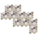 10Pcs Self Adhesive Sticker Background PVC Wall Decal Tile Sticker Home Decoration - Close-Up Angle