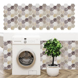 10Pcs Self Adhesive Sticker Background PVC Wall Decal Tile Sticker Home Decoration - Extra Image