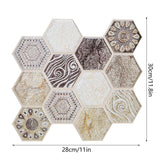 10Pcs Self Adhesive Sticker Background PVC Wall Decal Tile Sticker Home Decoration - Extra Image
