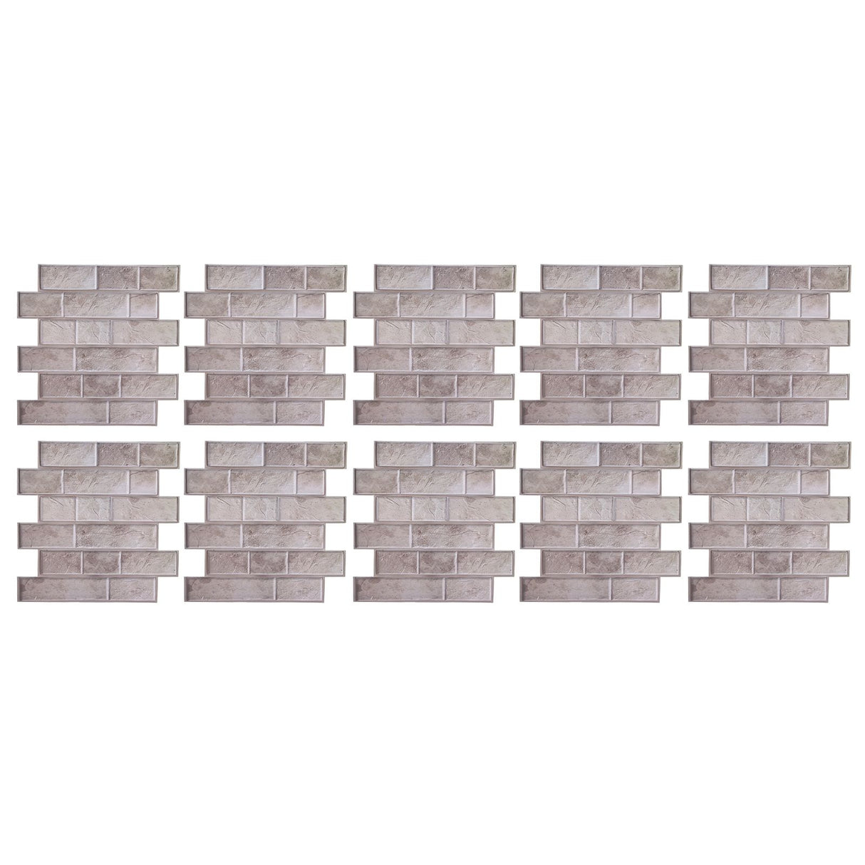 10Pcs Wall Sticker Self-Adhesive Wallpaper 3-Dimensional Ceramic Tile Stickers Decoration