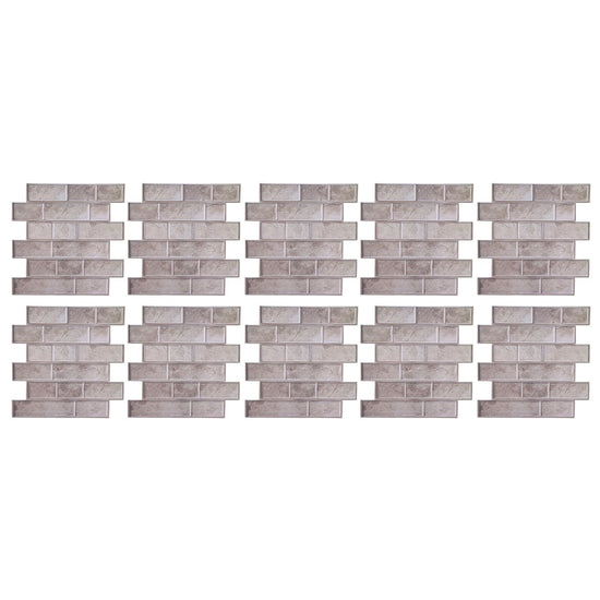 10Pcs Wall Sticker Self-Adhesive Wallpaper 3-Dimensional Ceramic Tile Stickers Decoration