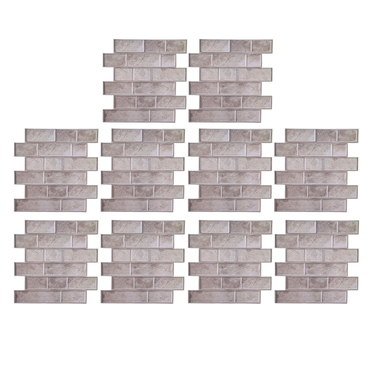 10Pcs Wall Sticker Self-Adhesive Wallpaper 3-Dimensional Ceramic Tile Stickers Decoration