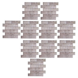 10Pcs Wall Sticker Self-Adhesive Wallpaper 3-Dimensional Ceramic Tile Stickers Decoration - Rear View