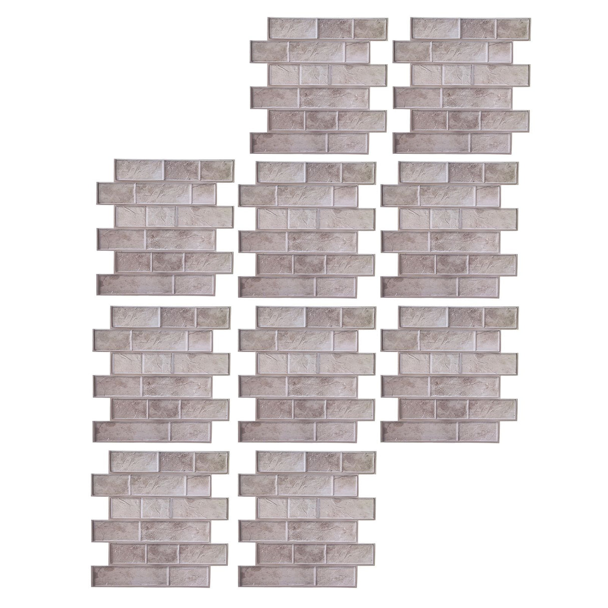 10Pcs Wall Sticker Self-Adhesive Wallpaper 3-Dimensional Ceramic Tile Stickers Decoration