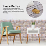 10Pcs Wall Sticker Self-Adhesive Wallpaper 3-Dimensional Ceramic Tile Stickers Decoration