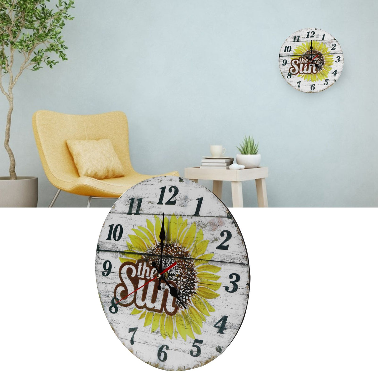 30cm European Style Retro Wall Clock Home Decoration Living Room Wall Hanging ClockStyle 1
