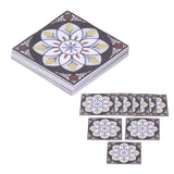 20PCS Self Adhesive Tile Diagonal Sticker Waterproof Tile Floor Wall Stickers Floor Decals - Rear View