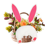 Rabbit Wreath Decoration Easter Cartoon Rabbit Butt with Ears Party Theme Decoration