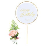 Metal Cake Inserts Round Cake Decoration Inserts Topper Birthday Cake Crafts Decoration - Top-Down View