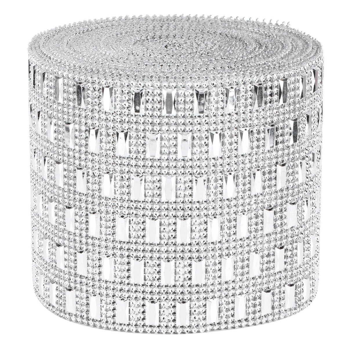Plastic Imitation Diamonds Hollow Mesh Rhinestones Ribbon Wrap for Wedding Decor DIY Clothing