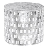 Plastic Imitation Diamonds Hollow Mesh Rhinestones Ribbon Wrap for Wedding Decor DIY Clothing
