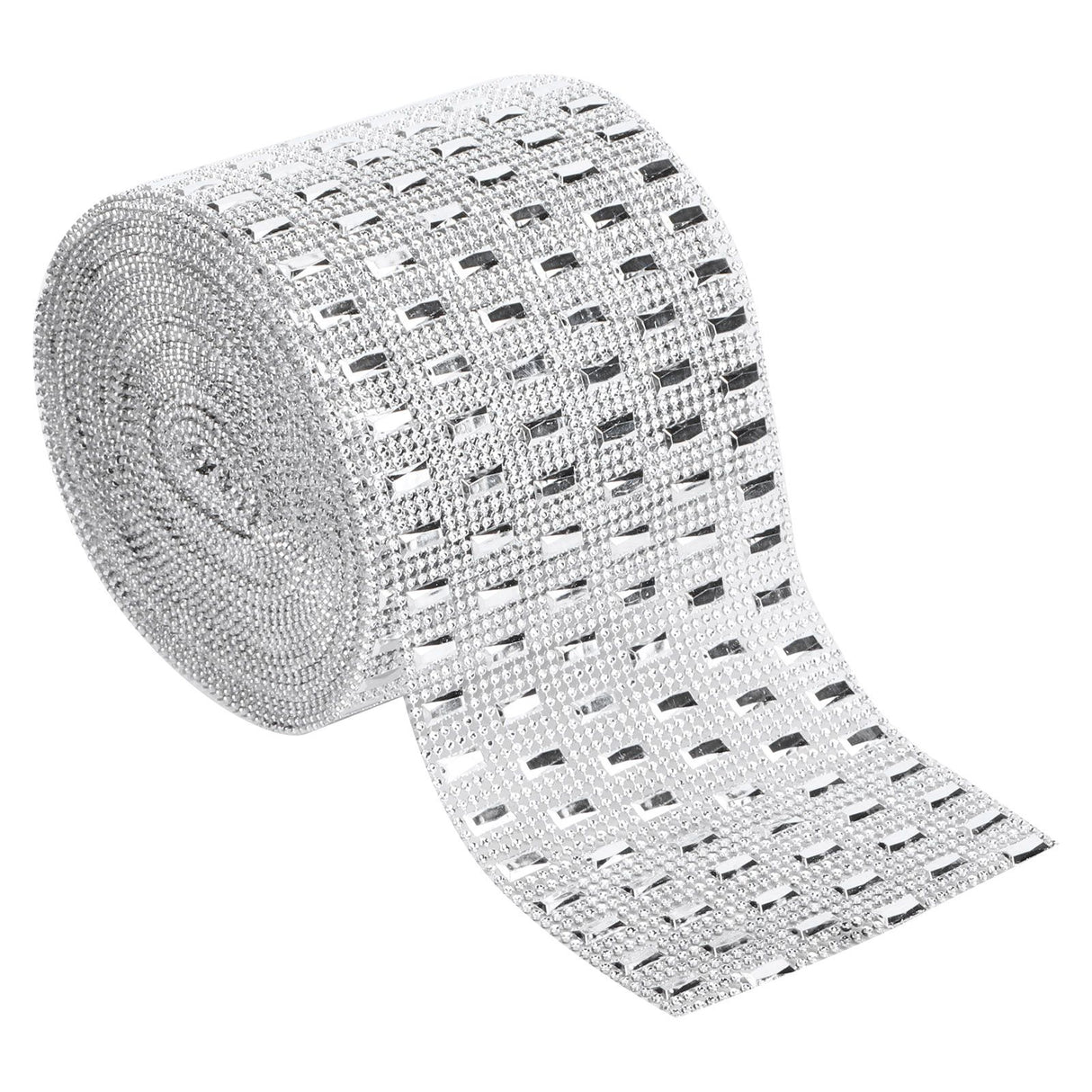 Plastic Imitation Diamonds Hollow Mesh Rhinestones Ribbon Wrap for Wedding Decor DIY Clothing