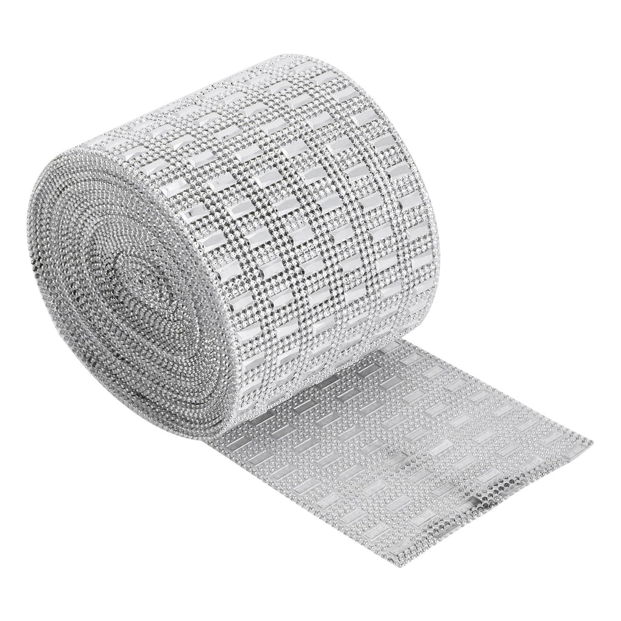 Plastic Imitation Diamonds Hollow Mesh Rhinestones Ribbon Wrap for Wedding Decor DIY Clothing