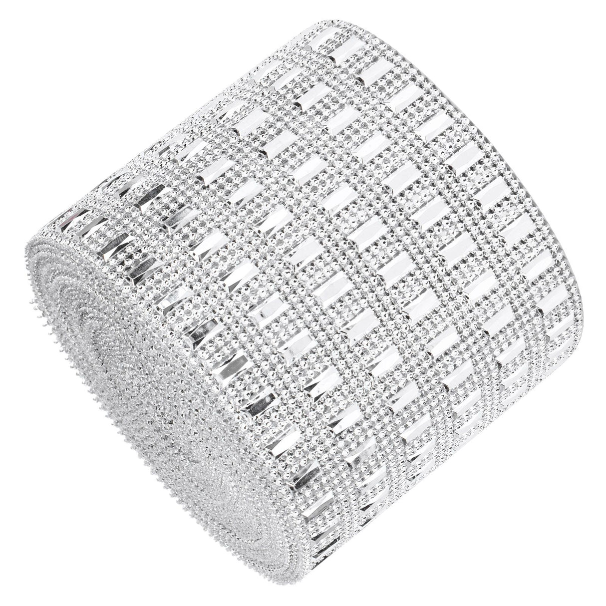 Plastic Imitation Diamonds Hollow Mesh Rhinestones Ribbon Wrap for Wedding Decor DIY Clothing