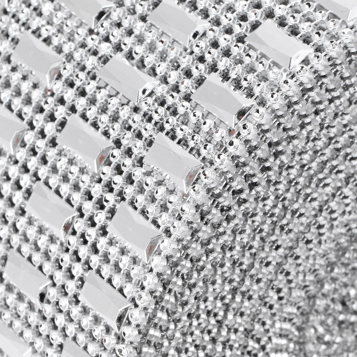 Plastic Imitation Diamonds Hollow Mesh Rhinestones Ribbon Wrap for Wedding Decor DIY Clothing