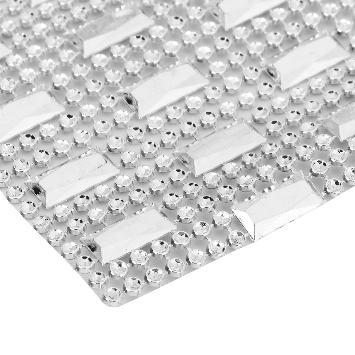 Plastic Imitation Diamonds Hollow Mesh Rhinestones Ribbon Wrap for Wedding Decor DIY Clothing