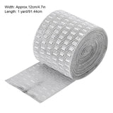 Plastic Imitation Diamonds Hollow Mesh Rhinestones Ribbon Wrap for Wedding Decor DIY Clothing - Extra Image