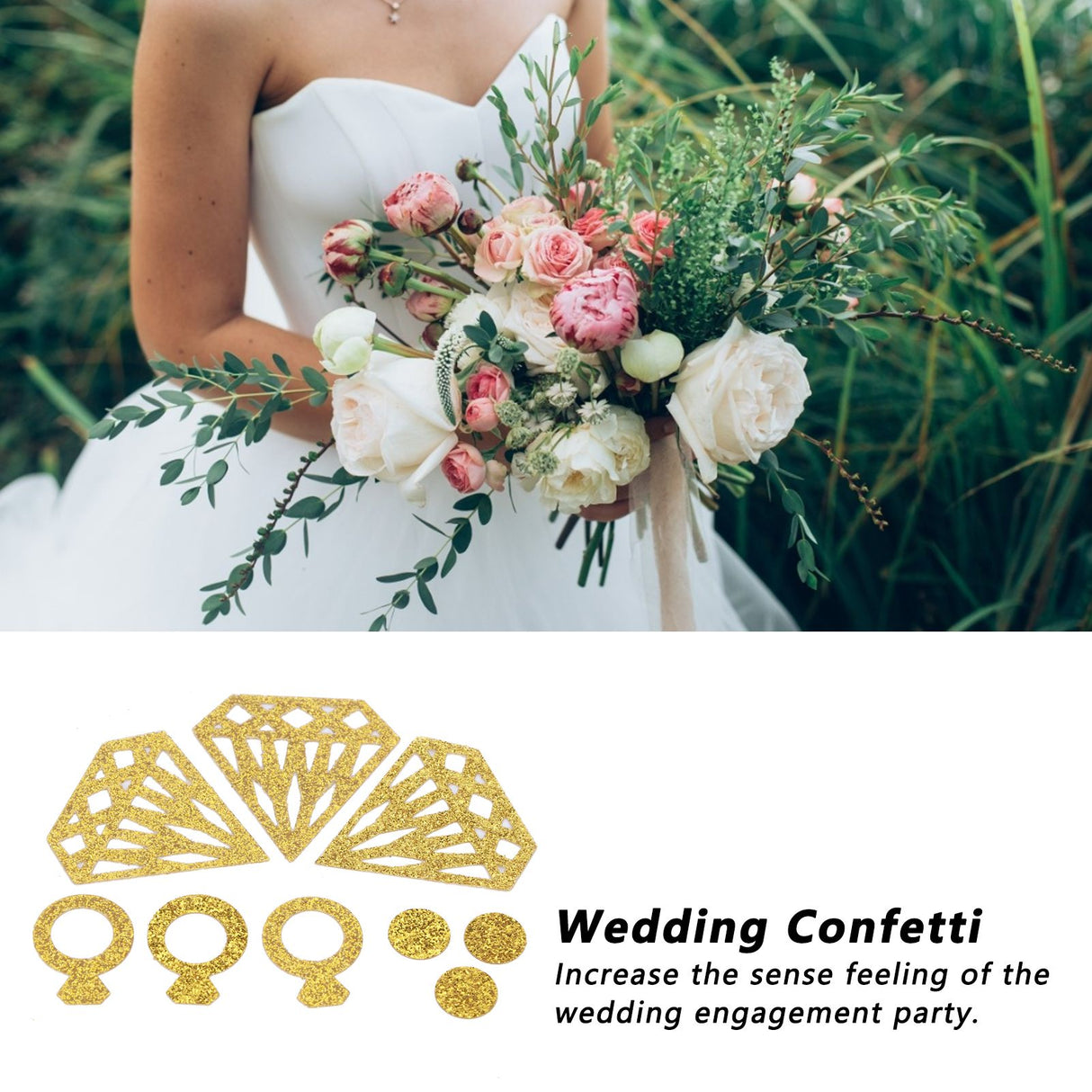 Diamond Ring Shape Sequin Confetti for Engagement Party Wedding Party Decoration
