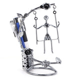 Wrought Iron Swing Pen Holder Originality Home Tabletop Decoration for Business GiftsMan
