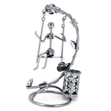Wrought Iron Swing Pen Holder Originality Home Tabletop Decoration for Business GiftsMan - Top-Down View