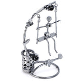 Wrought Iron Swing Pen Holder Originality Home Tabletop Decoration for Business GiftsMan - Close-Up Angle
