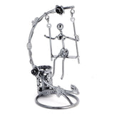 Wrought Iron Swing Pen Holder Originality Home Tabletop Decoration for Business GiftsMan
