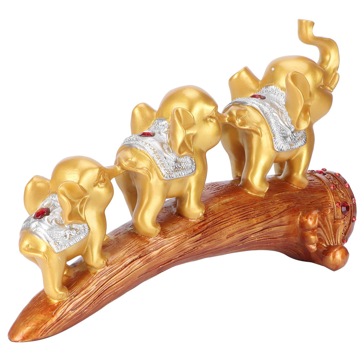 Elephant Statue Sculpture Innovative Synthetic Resin Ornaments Desktop Furnishing Gold
