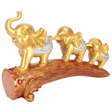 Elephant Statue Sculpture Innovative Synthetic Resin Ornaments Desktop Furnishing Gold