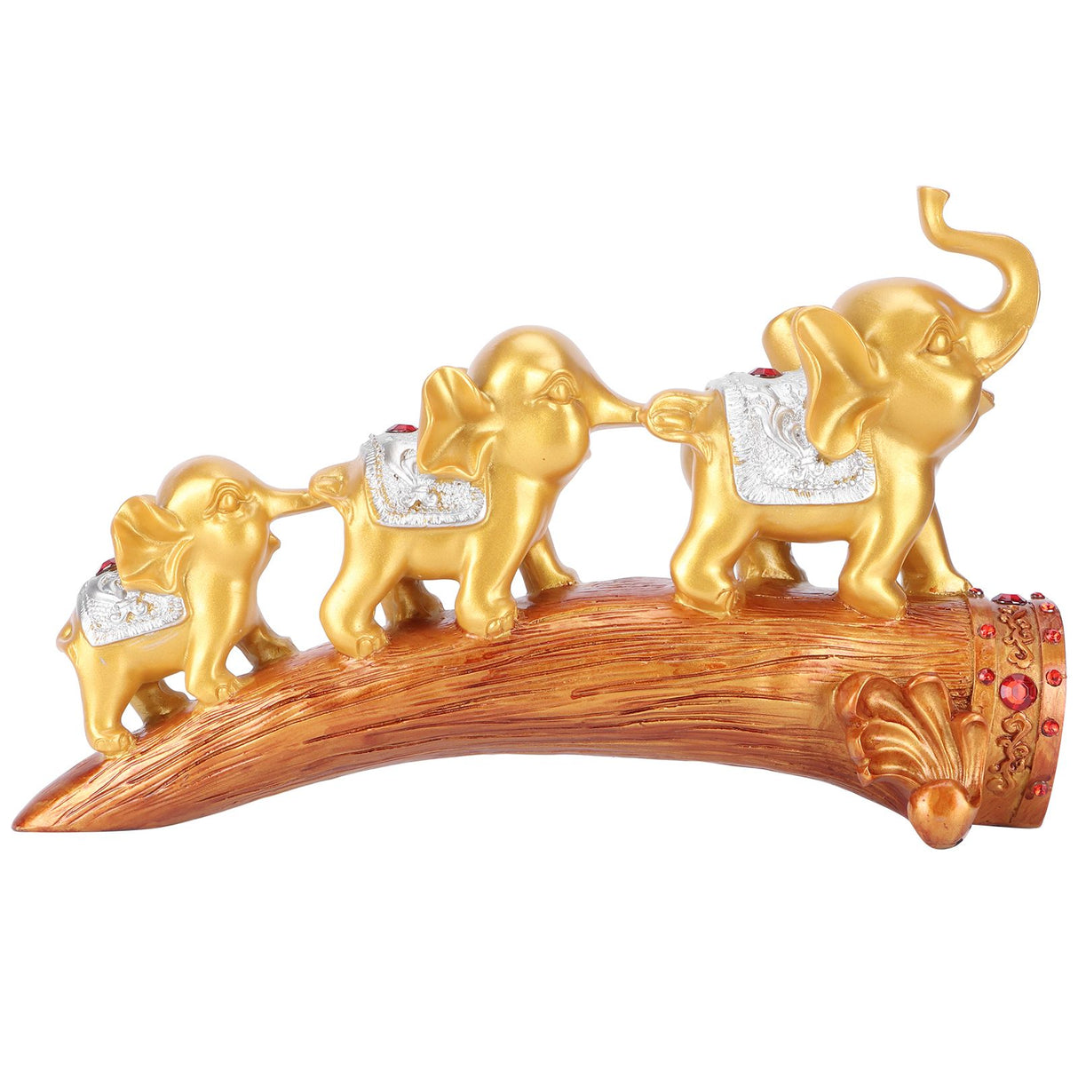 Elephant Statue Sculpture Innovative Synthetic Resin Ornaments Desktop Furnishing Gold