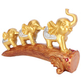 Elephant Statue Sculpture Innovative Synthetic Resin Ornaments Desktop Furnishing Gold