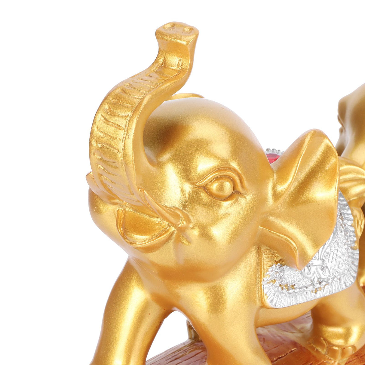 Elephant Statue Sculpture Innovative Synthetic Resin Ornaments Desktop Furnishing Gold