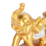 Elephant Statue Sculpture Innovative Synthetic Resin Ornaments Desktop Furnishing Gold